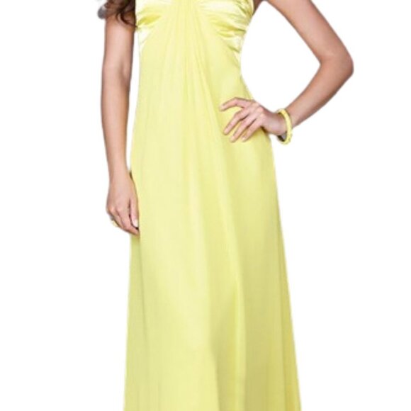 La Femme 14589SC Evening Dress Yellow Size 6 - Picture 3 of 6
